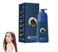 Hair Dye Shampoo for Women & Men with Caviar Protein - Vibrant Long-Lasting Brown Tones Plant-Based Coloring Cream with Nourishing Care (Coffee)