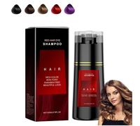 Hair Dye Shampoo, Natural Instant Dye Shampoo, Novahair Color Restoring Shampoo, Hair Color Shampoo for Gray Hair Coverage and Beard, Quick, Easy, Long Lasting, Safe (Red)