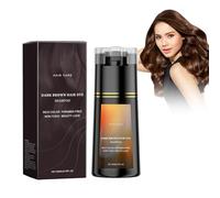 Hair Dye Shampoo Naturale per Capelli Vegetali, Colora I Capelli in Minuti, Lavaggio 3 in 1, Per La Copertura Dei Capelli Grigi, Sicuro Di Lunga Durata E Facile Da Applicare (Marrone Scuro, 200 ml)