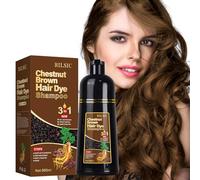Hair Dye Shampoo, shampoo colorante per capelli grigi, shampoo istantaneo, colore per capelli, per uomini e donne (500 ml) (marrone castagno)