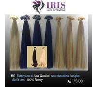 Hair Extension Cheratina Iris 50 Ciocche capelli veri naturali Remy