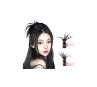 Hair Extensions Clip For Capelli Sintetici Con Artiglio For Granchio For Parrucca Estensioni For A Coda Di Cavallo Alta For Corti E Lisci(Light Brown)