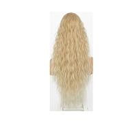 Hair Extensions Clip for coda di cavallo riccia con coulisse nelle estensioni dei capelli Parrucca brasiliana for coda di cavallo Parrucca a onda d'acqua for donna(Bleach Blonde,16inches)