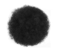 Hair Extensions Coda di cavallo afro riccia crespa con coulisse, parrucche con extension di capelli umani neri naturali for donna(6inch)