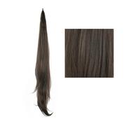 Hair Extensions Coda Di Cavallo Lunga A Strati Extension For Capelli Sintetici Bionda Flessibili Posticci(Brown)