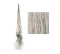 Hair Extensions Coda Di Cavallo Lunga A Strati Extension For Capelli Sintetici Bionda Flessibili Posticci(Grey)