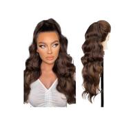Hair Extensions Coda di cavallo sintetica bionda lunga con coulisse ondulata for donna, coda di cavallo castana nera, clip in extension for capelli(Chocolate Brown)