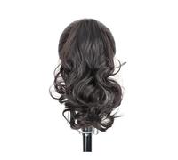 Hair Extensions Extension for capelli con clip a forma di artiglio, ricci e ondulati corti, sintetici, da 10 pollici, castano biondo nero, for donne(Black Brown)