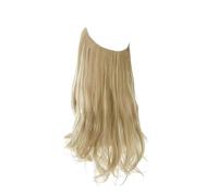 Hair Extensions Extension for capelli sintetici senza clip, capelli finti, ricci e ondulati naturali, pezzo di capelli finti for donna(Dirty Blonde,16inches)