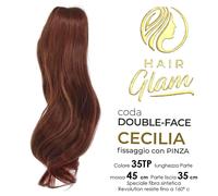 Hair Glam Cecilia Coda Double Face Pinza Fibra 35TP Revolution - Extension capelli