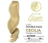Hair glam Coda Cecilia Double-Face Pinza Fibra Blond Revolution - Extension capelli
