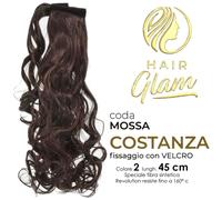 Hair glam Coda Costanza Mossa Velcro Fibra Revolution 45 cm - Extension capelli
