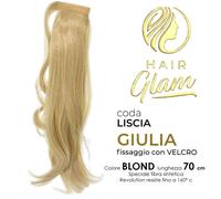 Hair Glam Coda Giulia Fibra Revolution Biondo 70 cm - Extension capelli