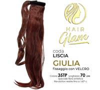Hair glam Coda Giulia Velcro Fibra Revolution 35Tp 70 cm - Extension capelli