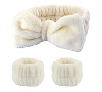Hair Glamour: Chic Hair Accessories、 Elastic Hair Ties & rubber band - A variety of shapes are available(AB-Cream)