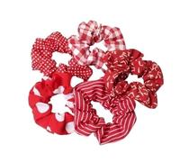 Hair Glamour: Chic Hair Accessories、 Elastic Hair Ties & rubber band - A variety of shapes are available(Red)