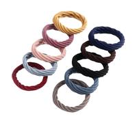 Hair Glamour: Chic Hair Accessories、 Elastic Hair Ties & rubber band - A variety of shapes are available(Twill MULTI)