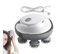 Hair Massager, Scalp Brush, Electric Head Stimulator, Dry Wet Use, 3 Speed Modes, Detangling Design, Follicle Boost, Relaxing, Perfect for Spa, Salon, (ABS/Silicone)