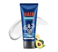 Hair Removal Cream Men, Soothing Smooth Depilatory & Gentle Long Tail Formula, Fast Acting Wax-Free Feature, Male Hair Removal Category with Usage for Arms Legs Underarm Shoulders Bikini Chest