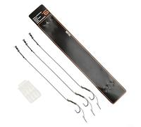 Hair Rig per pesca alla carpa con ami curvi e fermi per rig di colore casuale, adatti a tutti i tipi di esche (1 confezione #6)