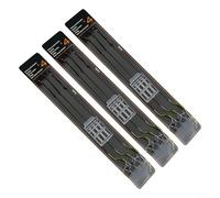 Hair Rig per pesca alla carpa con ami curvi e fermi per rig di colore casuale, adatti a tutti i tipi di esche (confezione da 3 #4)