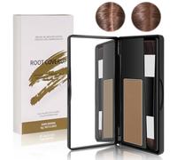 Hair Root Cover Up - Polvere istantanea per ritocchi con pennello a due estremità e compatta a specchio, impermeabile, per uomini e donne (marrone chiaro)