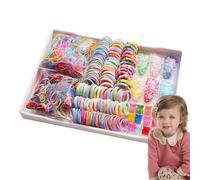 Hair Rubber Bands Set - Accessory Bright Pack Girls Beauty, Elastic Ties Colorful Ponytail Mix | Charming Hair Enhancement for Party Dressing Birthday Style Fun Outfit Charm Fashion Glow Joyful