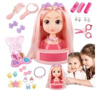 Hair Salon Girls Toys, Kids Beauty Salon Set, 7,2 pollici Hairstyling Dress Up Kit with Curling Iron, Ear Studs and Comb, Pretend Play Toy for Toddler, Kindergarten or Home Use