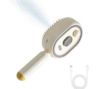 Hair Spray Brush - 8.54 Inches Rechargeable Steam Straightening Comb