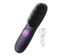 Hair Straightener - 8.11in Cordless Heating Comb for Quick Styling, with ricaricabile Function, Hot Tools Comb for Travel Dating Holiday Commuting, White Ceramic, Gift Box