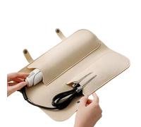Hair Straightener Bag Heat Insulation Pad | Felt Flat Iron Case for Styling Tool Storage Brush Attachments Clipper Comb Curler Vanity Counter Travel Organizer Folded 33.8x12.1cm Expanded