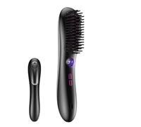 Hair Straightener Brush - 3 Temp Settings Ricaricabile Styling, Negative Ionic Brush | Portable Cordless Straightening Comb For Home Outdoor Travel Vacation Salon Hotel Business Trip