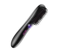 Hair Straightener Brush - 8.66 Inch 3 Temp Settings Ricaricabile Styling Tool | Negative Ionic Straightener Comb for Home, Outdoor, Travel, and Vacation