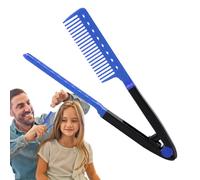 Hair Straightener Brush - ABS, 9.84x1.46x0.79in Hair Splint Comb V-Shape Curved Design | Wear-Resistant Smooth Gliding Styling, Flat Iron Comb For Women, Men, Home Use, Travel, Frizz Control
