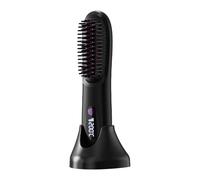 Hair Straightener Brush, Cordless Heated Styling Tool, Rechargeable Flat Brush, Compact Broom with LCD Display, Ideal for Morning Routine, Outdoor, Travel, Home and Salon Trip