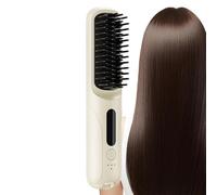 Hair Straightener Brush | Portable Hair Straightening Curling Styling Tool | Negative Ionic Straightener Brush,for Home Apartment Travel Business Trips Women Men Travelers