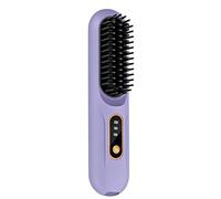 Hair Straightener Brush - Rechargeable Ceramic Styling Tool, 3 Temperature Settings, Fast Heat Technology | Heated Comb Smoothing Styler For Women Girls Long Short Hair Home Travel Party Wedding