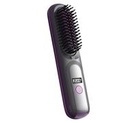 Hair Straightener Brush | Rechargeable Cordless Straightener Comb | Portable Straightener Brush | Fast Heating Straightening Brush | Hot Comb With 4 Temps | Straightening Brush For Curly Hair