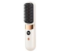 Hair Straightener Brush, Rechargeable Cordless Straightening Brush with 4 Temperature Settings, Auto-Off for Home Travel Dorm Vacation Women Family