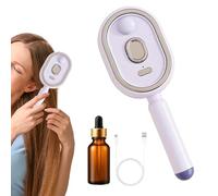 Hair Straightener Brush - Rechargeable Smoothing Styling Tool for All Hair Types | Ionic Heat Technology with Anti Frizz Glide Design, Steam Detangling Heated Comb for Travel Safety Hairs Care Device