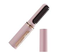 Hair Straightener Brush, USB Rechargeable Heated Comb, Fast Heating Curling Volumizing Styler, Ideal for Smoothing Detangling All Hair Types Women Girls Travel Home Use, 18.2x4 cm