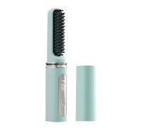 Hair Straightener Brush, USB Rechargeable Heated Comb, Fast Heating Curling Volumizing Styler, Ideal for Smoothing Detangling All Hair Types Women Girls Travel Home Use, 18.2x4 cm