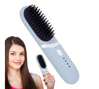 Hair Straightening Brush, 3 Mode Adjustable Heated Comb, Fast Heating Ceramic Brush, Rechargeable Hot Styling Tool for Smooth Frizz Hair, Salon Travel Use, 1.18 Inches 223g
