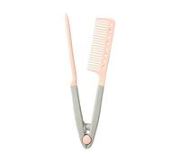 Hair Straightening Comb | Heat Resistance Home Straightener | Anti-static V Shaped Flat Ironing Supplies | Styling Brush for Dating Vacation Holiday Commuting House Road Trip