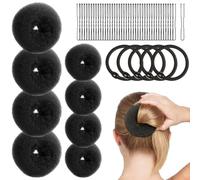 Hair Styling Accessories | Hair Donut Bun Maker | Hairpins for Buns | Elegant Hairstyle Kit | Secure Hold Bun Maker | Compact Hair Styling Set | Secure Hold Bun Maker