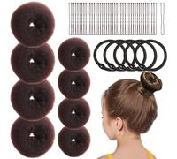 Hair Styling Accessories | Hair Donut Bun Maker | Hairpins for Buns | Elegant Hairstyle Kit | Secure Hold Bun Maker | Compact Hair Styling Set | Secure Hold Bun Maker