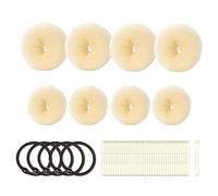 Hair Styling Accessories | Hair Donut Bun Maker | Hairpins for Buns | Elegant Hairstyle Kit | Secure Hold Bun Maker | Compact Hair Styling Set | Secure Hold Bun Maker