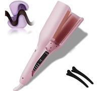 Hair Styling Tool With Negative Ionic Technology, 3d Curling Iron Double-Sided Heating, Homessencials 3d Curling Iron, Heating Lasting In 24 Hrs For Women(Pink)