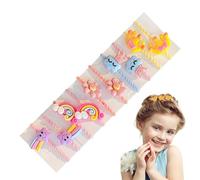 Hair Ties - Hair Rubber Bands | Cute Girls Hair Rope | 10 pezzi Cartoon Hair Bands, Hair Accessories, Girls Hair Accessories, Compact Elastic Hair Ties, Colored Hair Rubber Bands For Kids