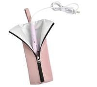 Hair Tool Bag, Heat Resistant Pouch, Dustproof Protective Case, Waterproof Storage Design, Perfect for Travel Vanity Table RV Salon Hairstylist Makeup Station Home, 11.42x3.94x0.39 inches